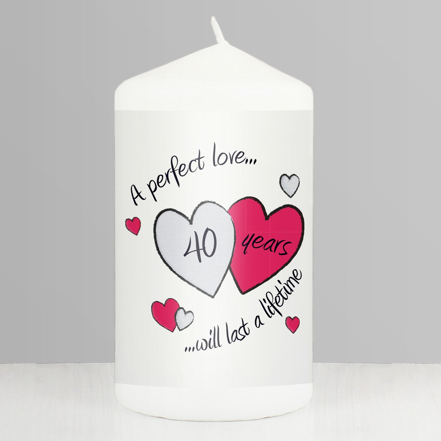 Perfect Love Ruby Pillar Candle - MK&JD Gifts