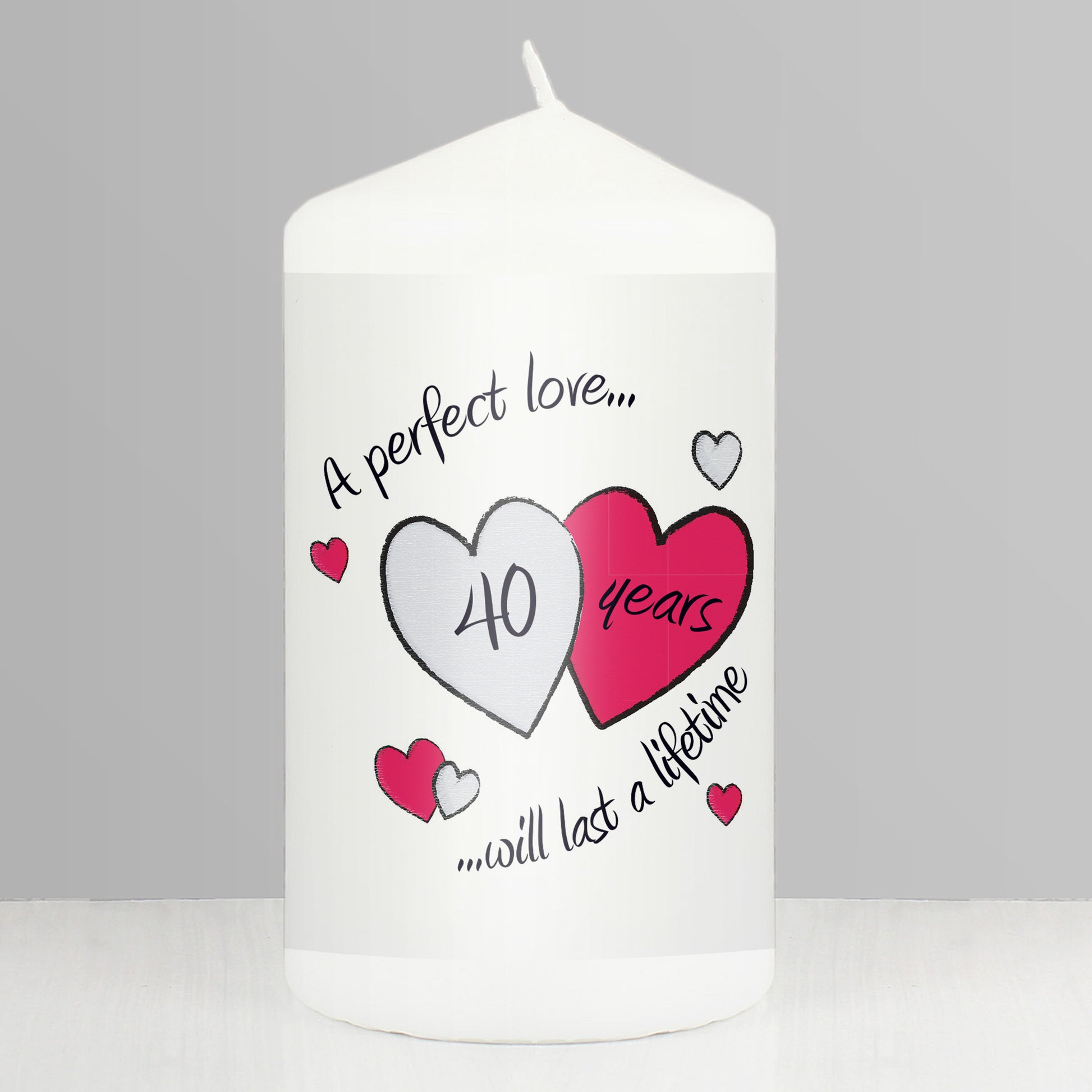 Perfect Love Ruby Pillar Candle - MK&JD Gifts