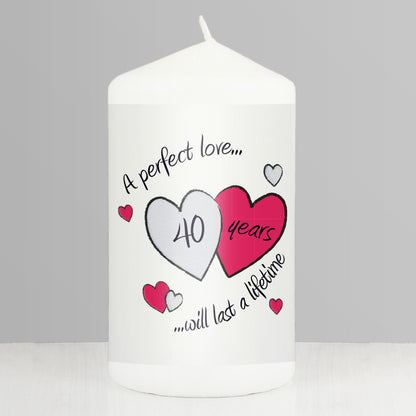 Perfect Love Ruby Pillar Candle - MK&JD Gifts