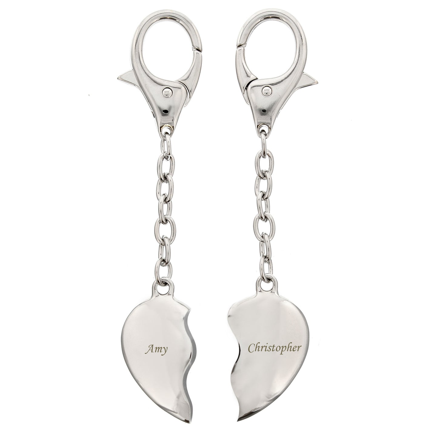 Personalised Two Hearts Keyring - MK&JD Gifts
