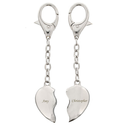 Personalised Two Hearts Keyring - MK&JD Gifts