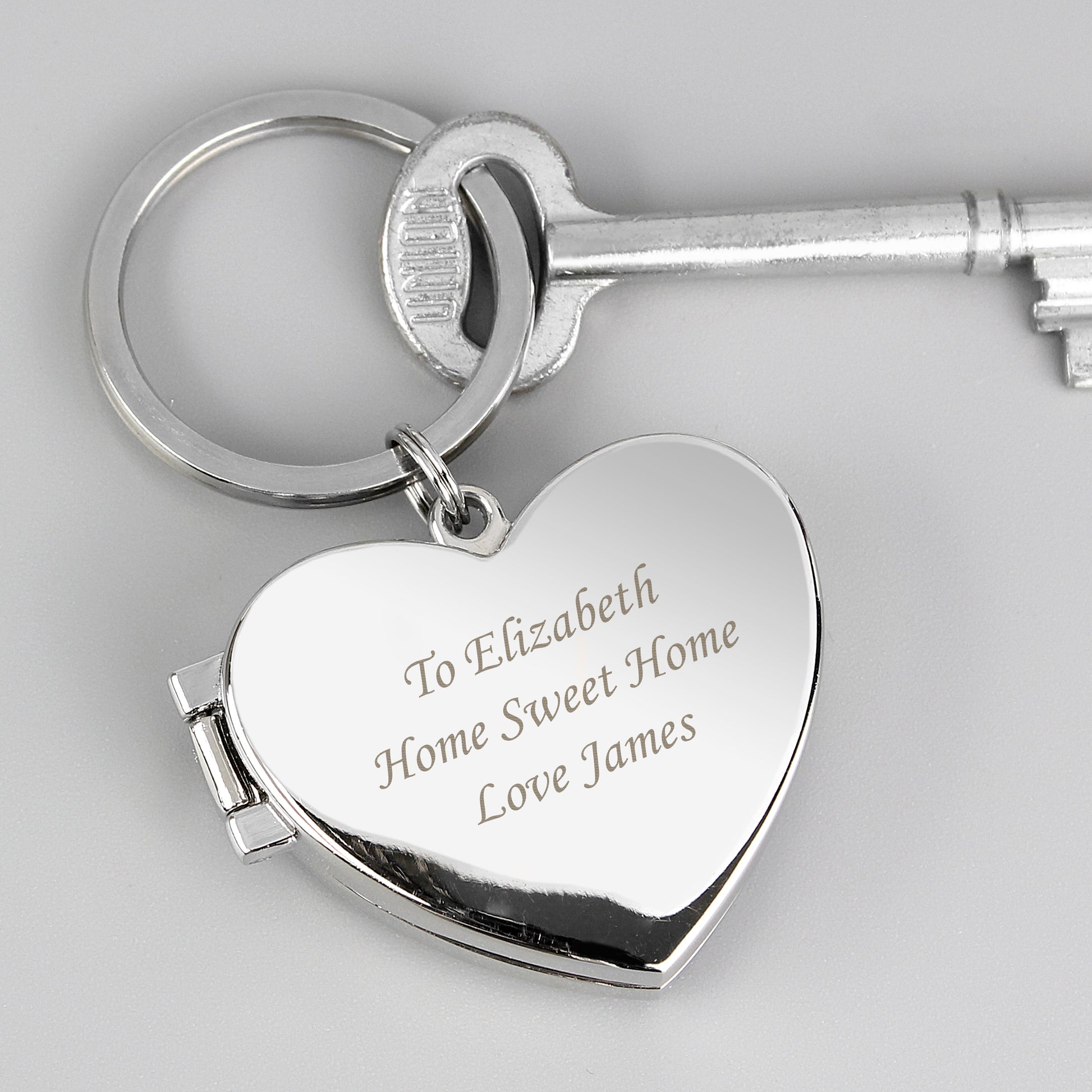 Personalised Heart Photoframe Keyring - MK&JD Gifts