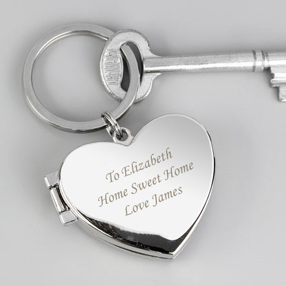 Personalised Heart Photoframe Keyring - MK&JD Gifts