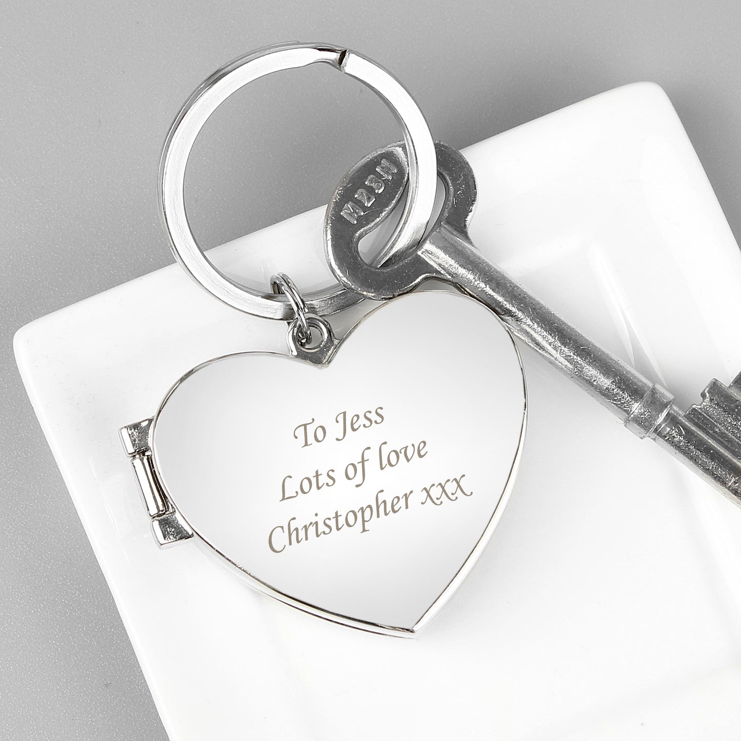 Personalised Heart Photoframe Keyring - MK&JD Gifts
