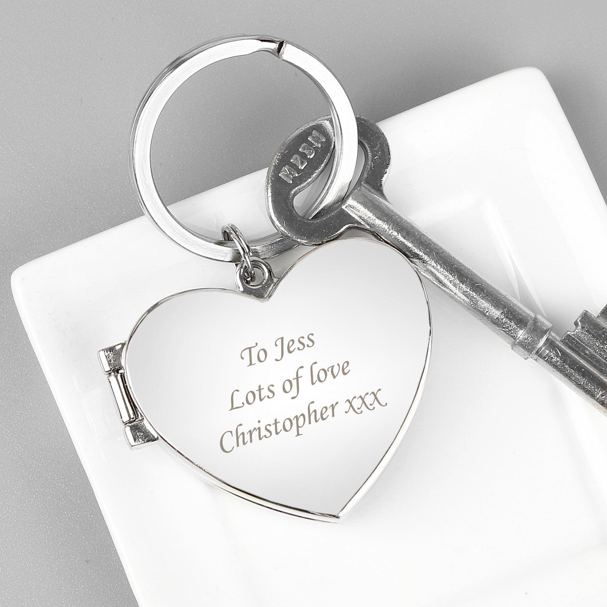 Personalised Heart Photoframe Keyring - MK&JD Gifts