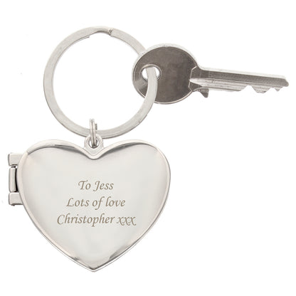 Personalised Heart Photoframe Keyring - MK&JD Gifts