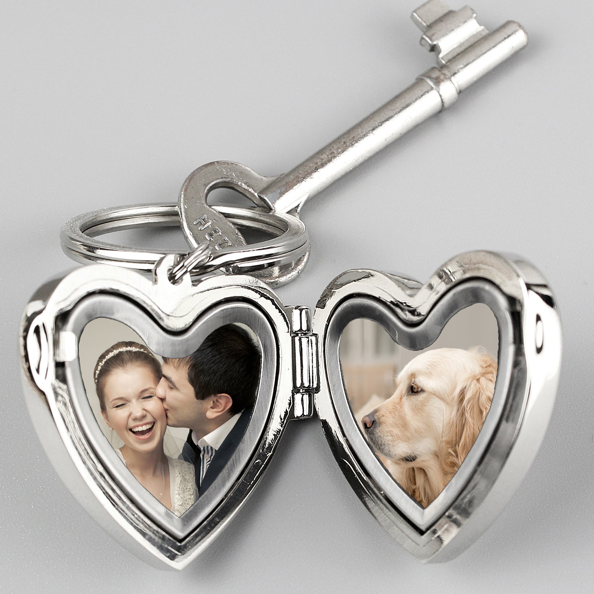 Personalised Heart Photoframe Keyring - MK&JD Gifts
