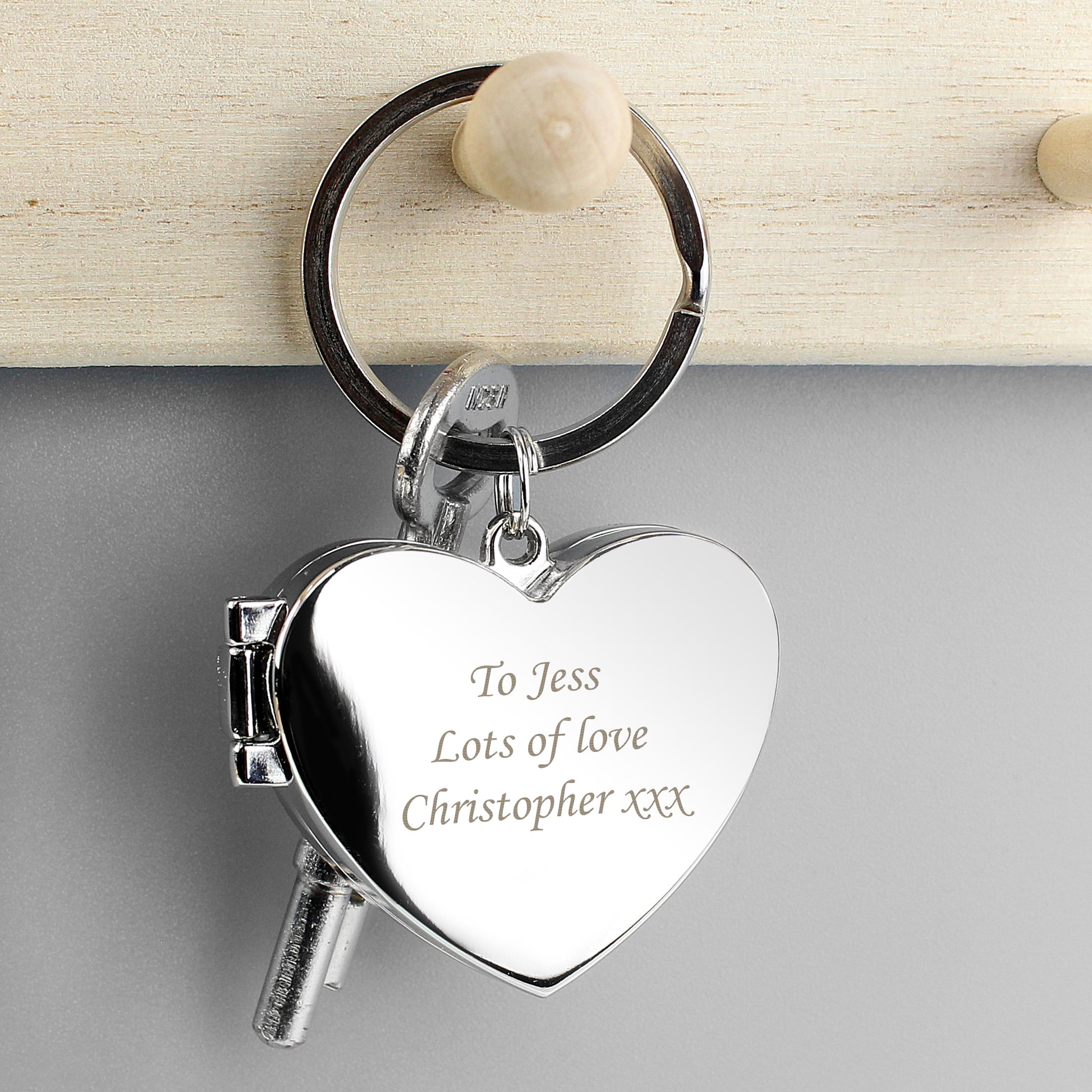Personalised Heart Photoframe Keyring - MK&JD Gifts