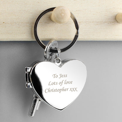 Personalised Heart Photoframe Keyring - MK&JD Gifts