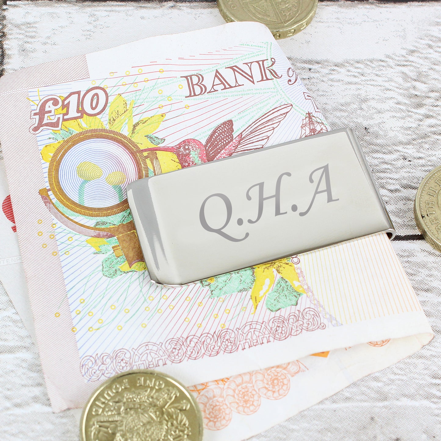 Personalised Silver Plated Money Clip - MK&JD Gifts