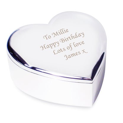 Personalised Heart Trinket Box - MK&JD Gifts