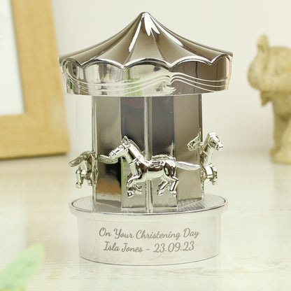 Personalised Carousel Money Box - MK&JD Gifts