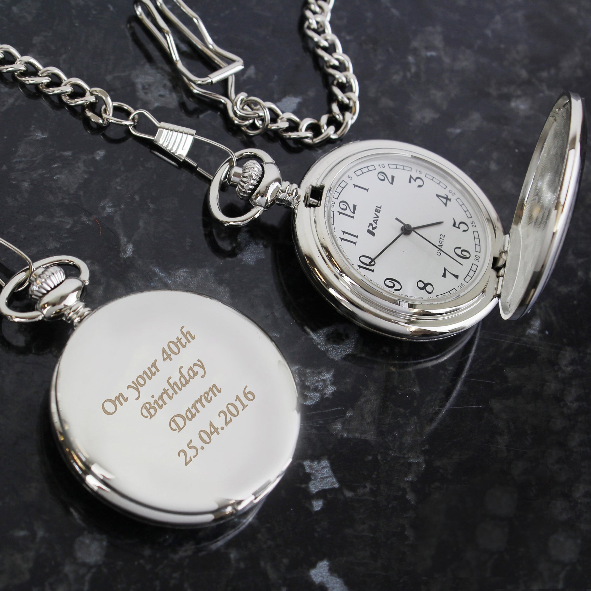 Personalised Pocket Fob Watch - MK&JD Gifts