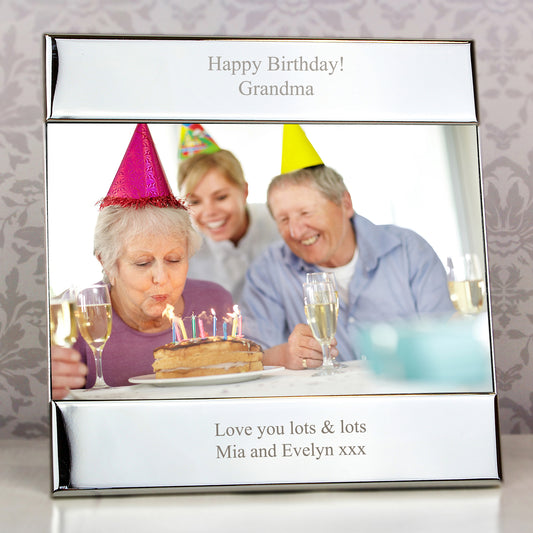 Personalised Silver 6x4 Photo Frame - MK&JD Gifts