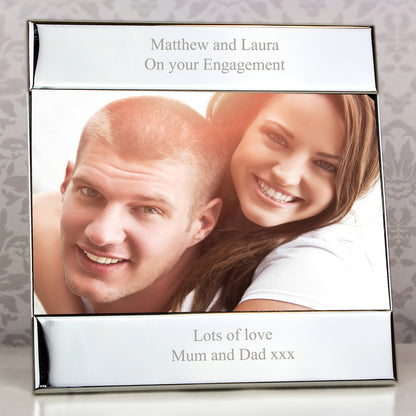 Personalised Silver 6x4 Photo Frame - MK&JD Gifts