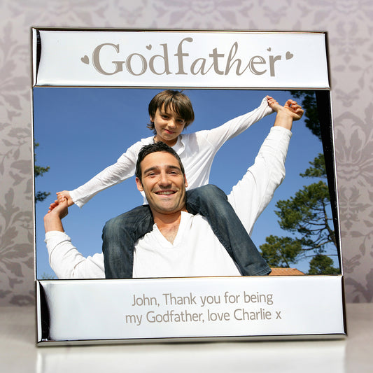 Personalised Silver Godfather 6x4 Photo Frame - MK&JD Gifts