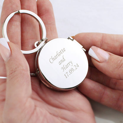 Personalised Round Photo Keyring - MK&JD Gifts