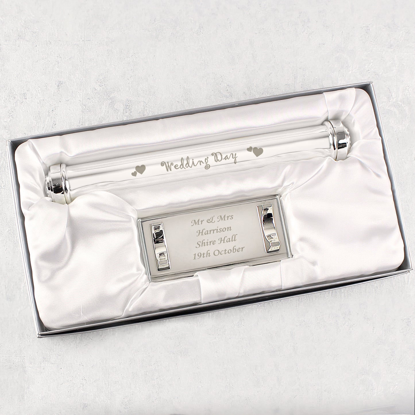Personalised Wedding Day Silver Plated Certificate Holder - MK&JD Gifts