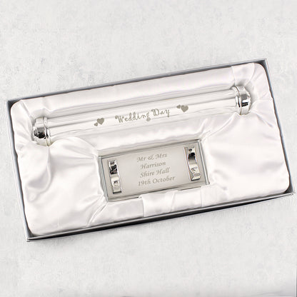 Personalised Wedding Day Silver Plated Certificate Holder - MK&JD Gifts