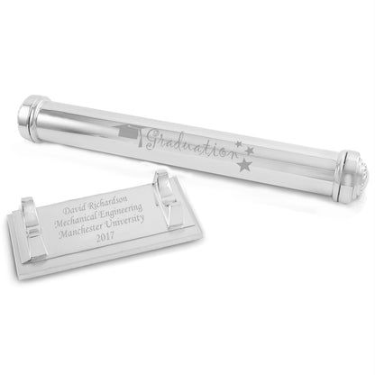 Personalised Graduation Silver Plated Certificate Holder - MK&JD Gifts