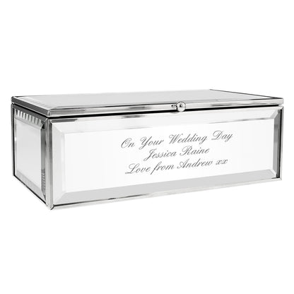 Personalised Any Message Mirrored Jewellery Box - MK&JD Gifts