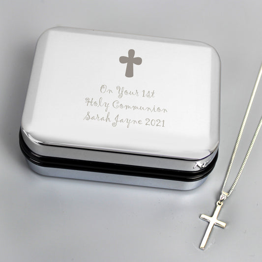 Personalised Cross Necklace and Box