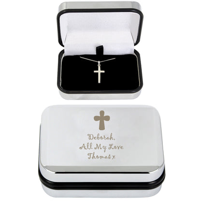 Personalised Cross Necklace and Box - MK&JD Gifts