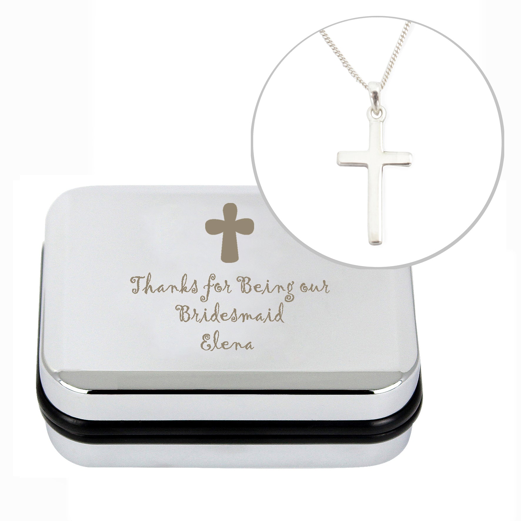 Personalised Cross Necklace and Box - MK&JD Gifts