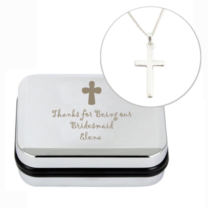 Personalised Cross Necklace and Box - MK&JD Gifts