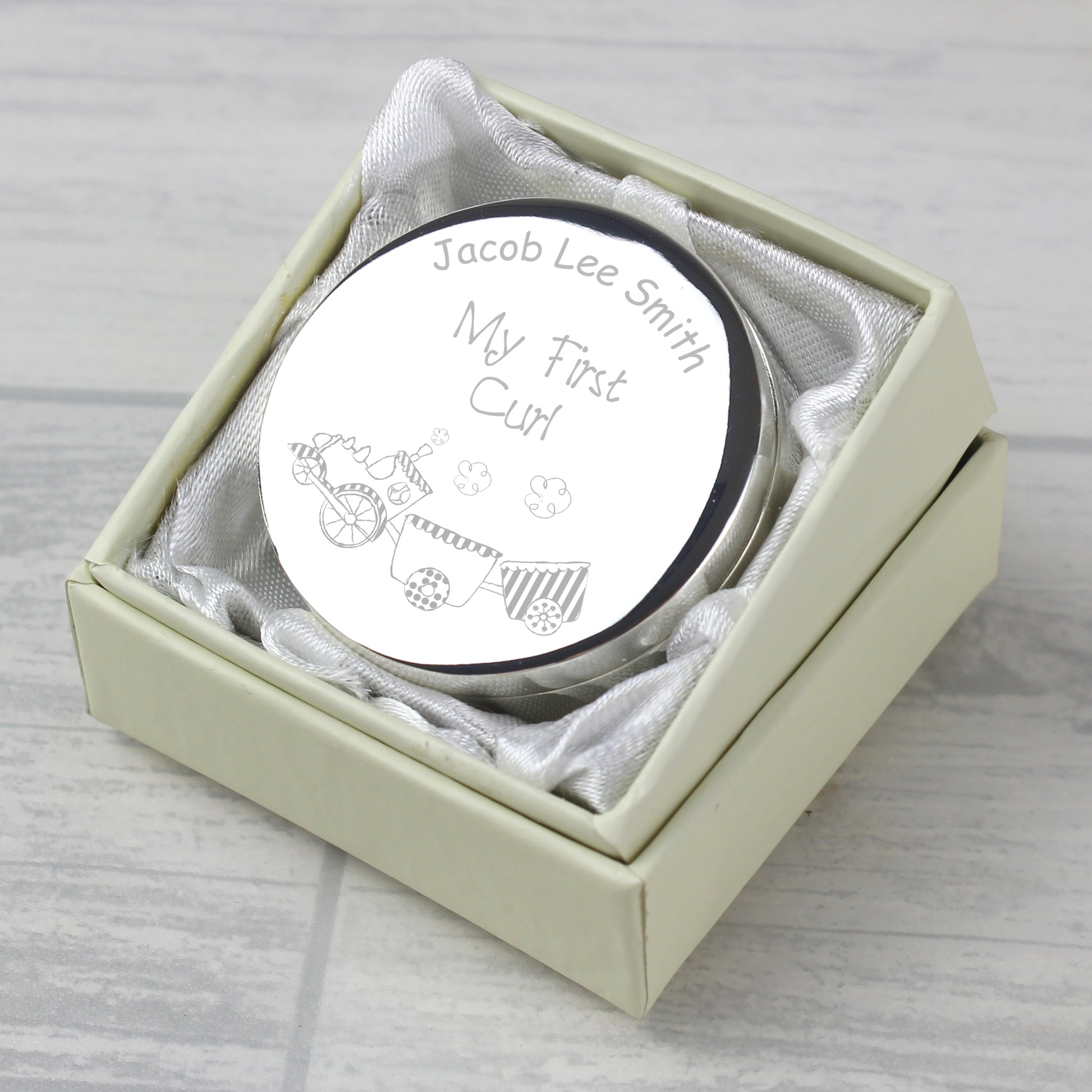 Personalised Train My First Curl Trinket Box - MK&JD Gifts