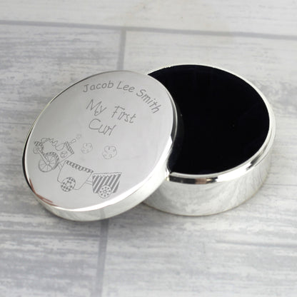 Personalised Train My First Curl Trinket Box - MK&JD Gifts