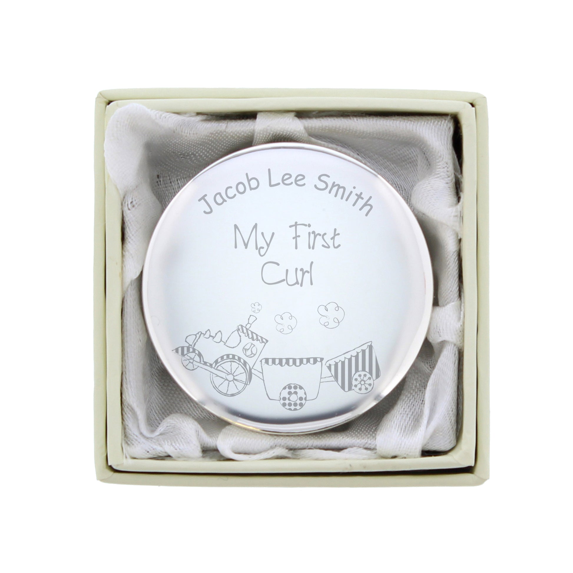 Personalised Train My First Curl Trinket Box - MK&JD Gifts