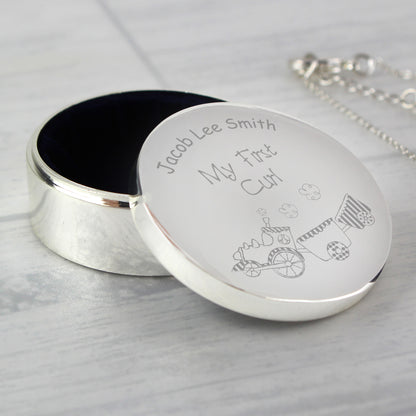Personalised Train My First Curl Trinket Box - MK&JD Gifts