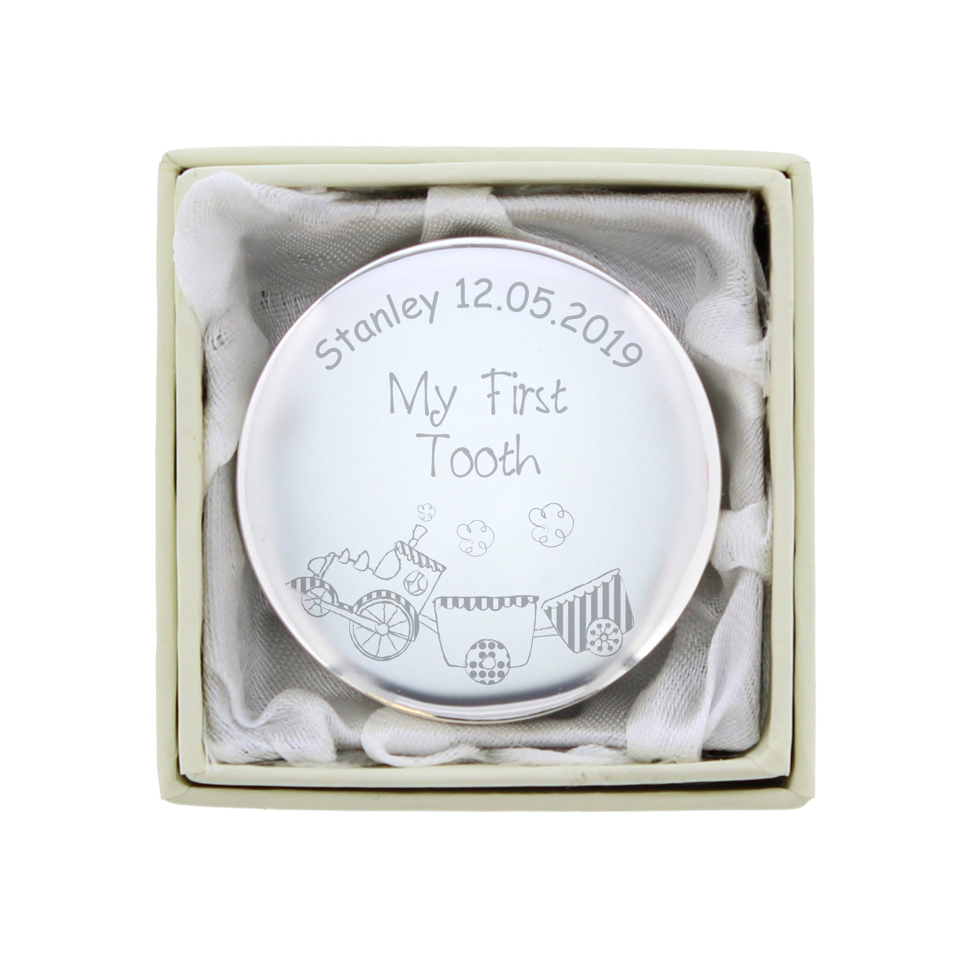 Personalised Train My First Tooth Trinket Box - MK&JD Gifts