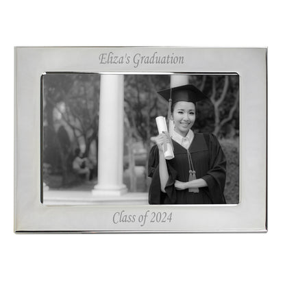 Personalised Silver Plated 6x4 Landscape Photo Frame - MK&JD Gifts