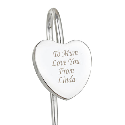 Personalised Silver Heart Bookmark - MK&JD Gifts