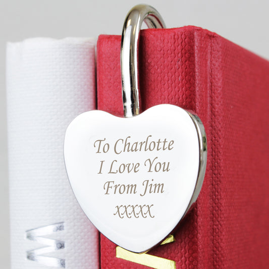 Personalised Silver Heart Bookmark - MK&JD Gifts