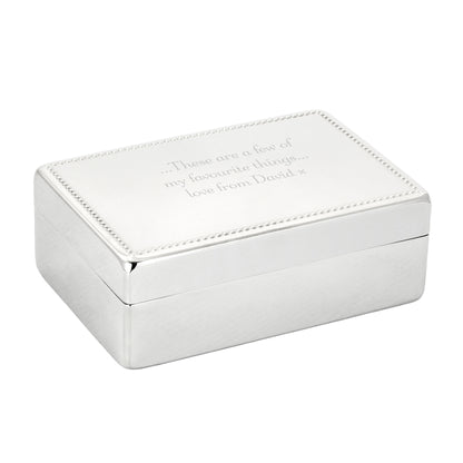 Personalised Any Message Rectangular Jewellery Box - MK&JD Gifts