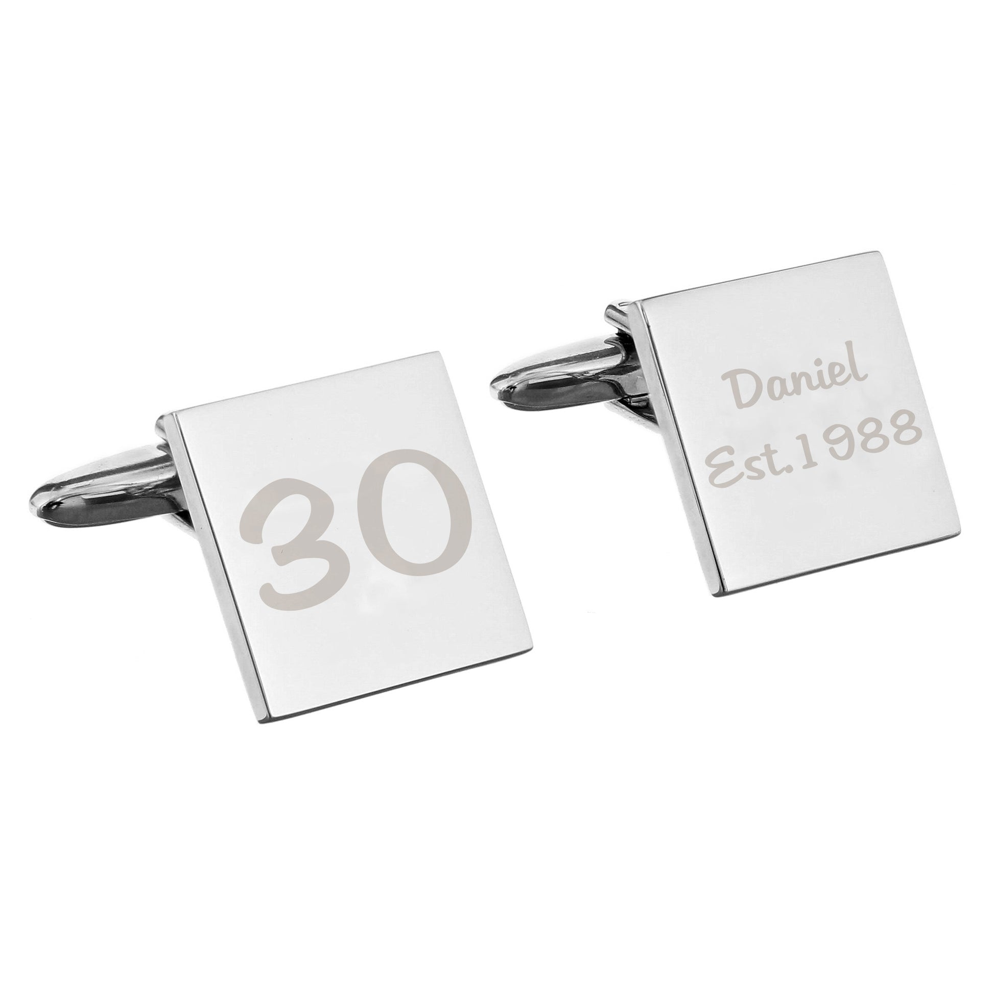 Personalised Birthday Big Age Cufflinks - MK&JD Gifts
