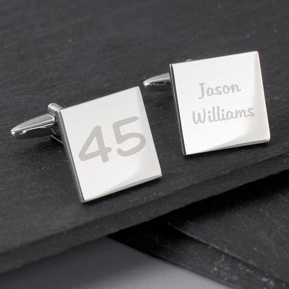 Personalised Birthday Big Age Cufflinks - MK&JD Gifts