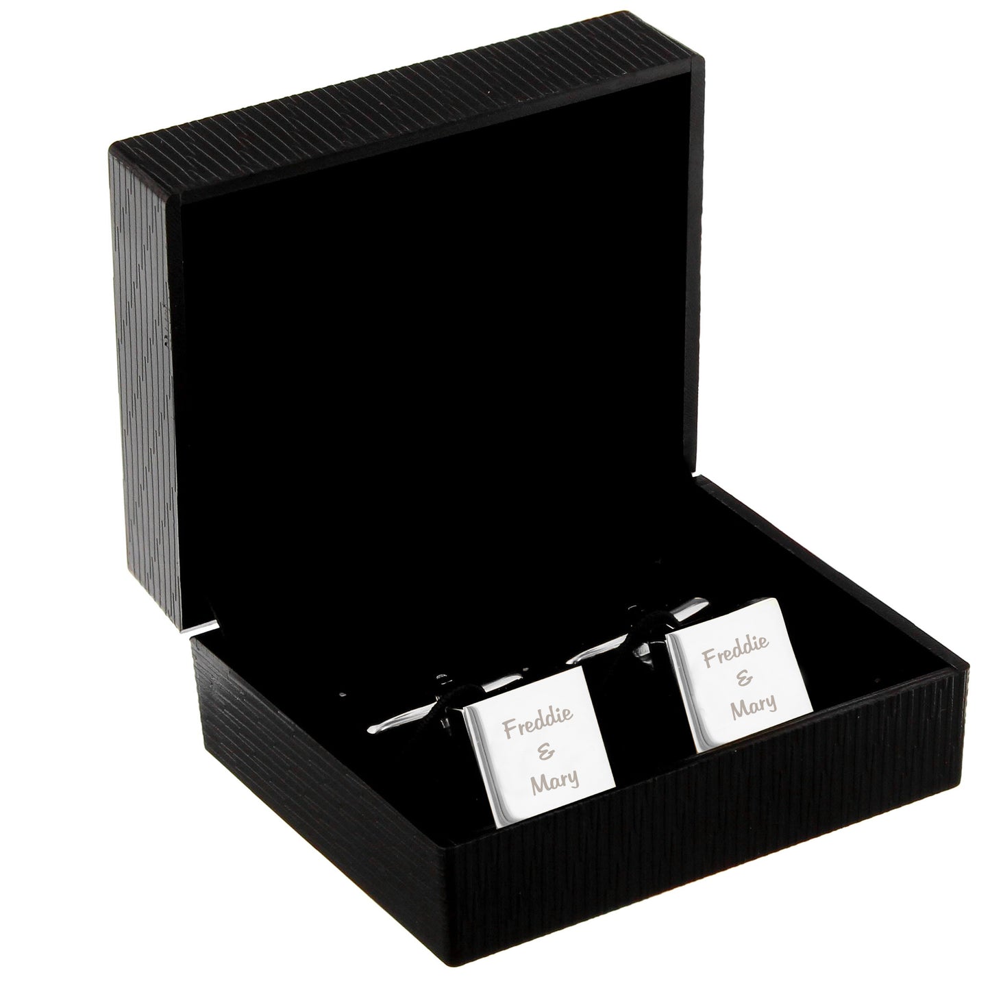 Personalised Any Message Square Cufflinks - 3 lines - MK&JD Gifts