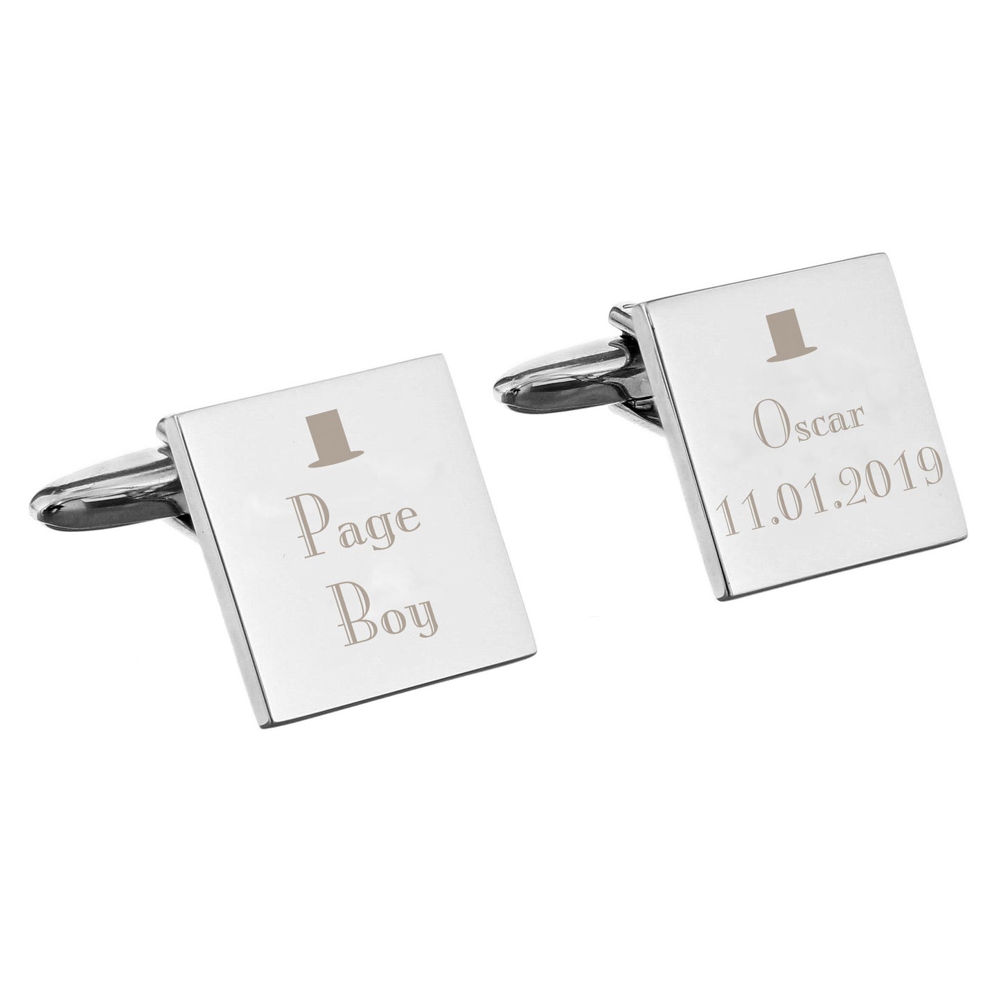 Personalised Decorative Wedding Page Boy Cufflinks - MK&JD Gifts