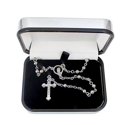 Personalised Rosary Beads and Cross Trinket Box - MK&JD Gifts