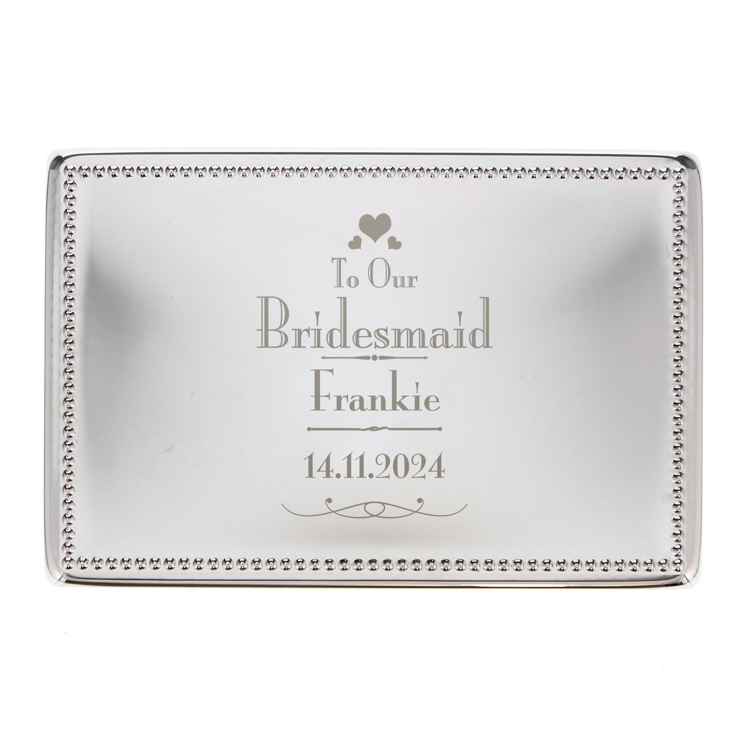 Personalised Decorative Wedding Bridesmaid Jewellery Box - MK&JD Gifts