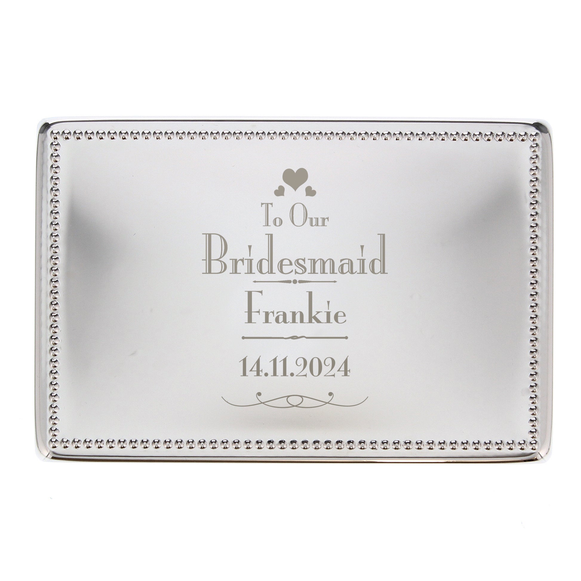 Personalised Decorative Wedding Bridesmaid Jewellery Box - MK&JD Gifts