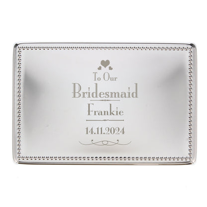 Personalised Decorative Wedding Bridesmaid Jewellery Box - MK&JD Gifts