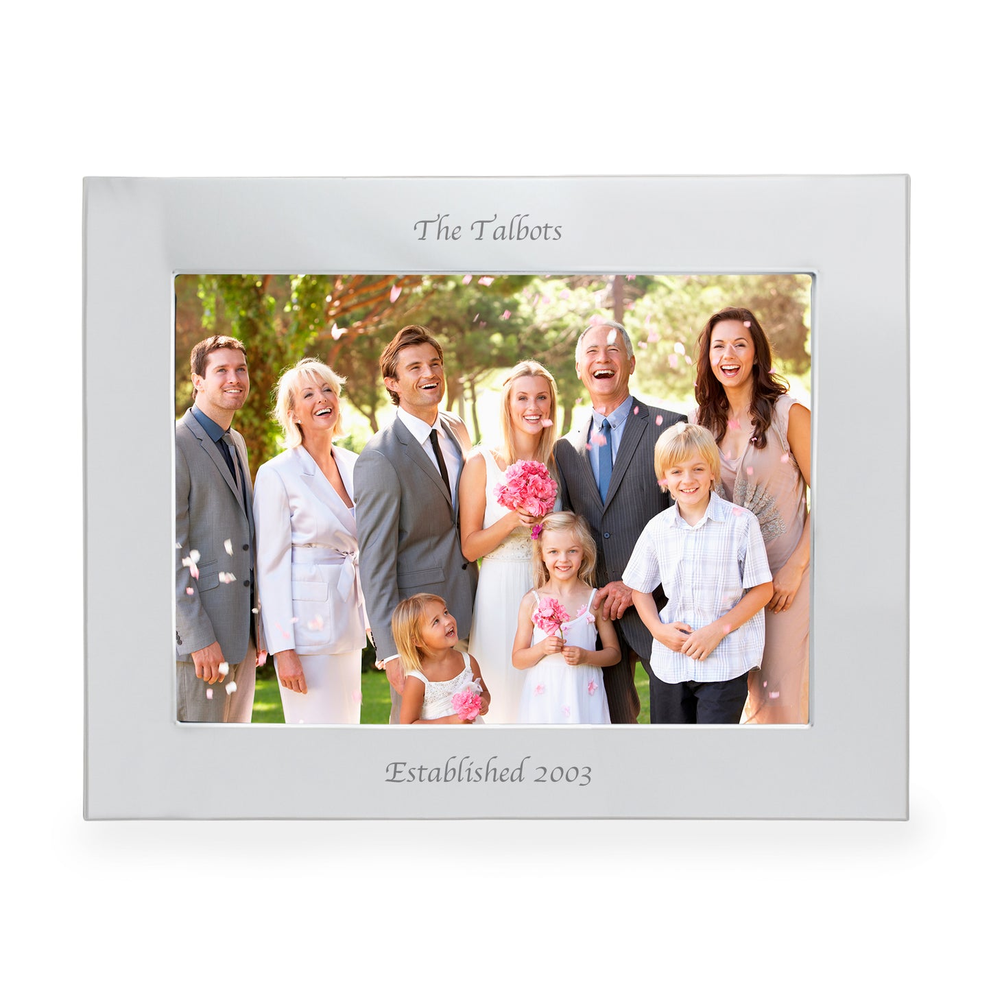 Personalised Silver 5x7 Landscape Photo Frame - MK&JD Gifts