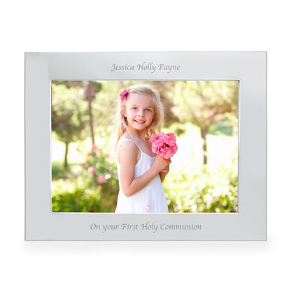 Personalised Silver 5x7 Landscape Photo Frame - MK&JD Gifts
