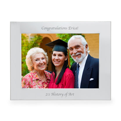Personalised Silver 5x7 Landscape Photo Frame - MK&JD Gifts