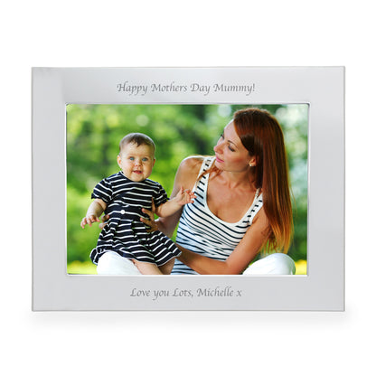 Personalised Silver 5x7 Landscape Photo Frame - MK&JD Gifts